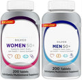 SEDLAV Silver Mens &amp Womens 50 Plus Vitamins Bundle Pack Multivitamin Supplement 200 Count. Sticker