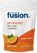 Bariatric Fusion Bariatric Probiotic Soft Chews | Orange Tropical Flavor Chewy Bariatric Vitamin | Bacillus Coagulans 10 Billion CFU Chewable Probiotic | Support Digestive &amp Immune Health | 60 Cou