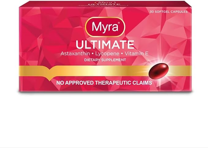 Myra Utimate with Astaxanthin Lycopene and Vitamin E 30 Softgel Capsules