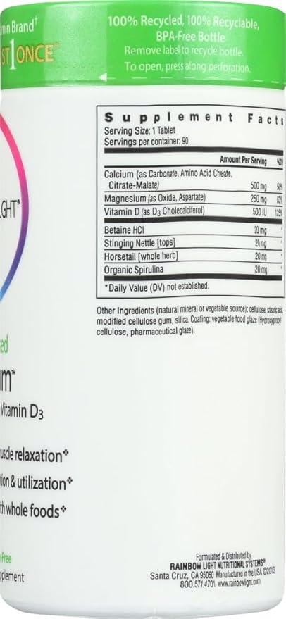 2Pack! Rainbow Light Food-Based Calcium - 90 Tablets