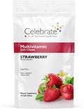 Celebrate Vitamins Bariatric Multivitamin Soft Chews - Essential Vitamins &amp Minerals Sugar &amp Gluten Free - Gastric Bypass &amp Sleeve Gastrectomy Supplement - Strawberry (60ct)