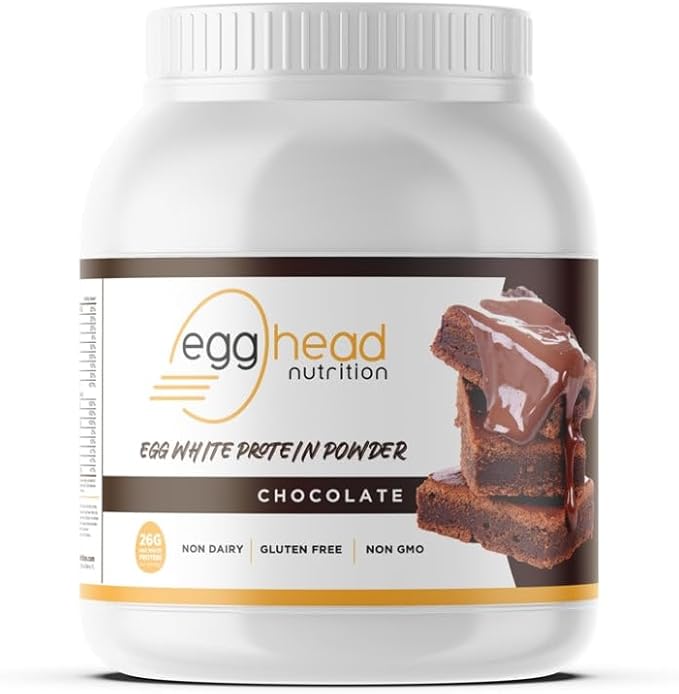 Egghead Nutrition - Egg White Protein - 24 G (Grams) 3.3 Pound Non Dairy Gluten Free Non GMO Made in The USA (Chocolate)
