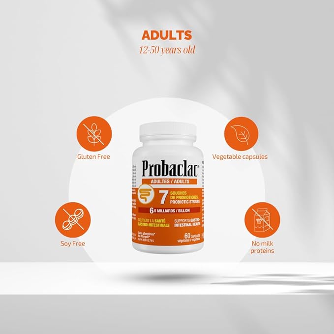 Probiotics for Adults – Daily Gut Health &amp Immune Support Relieves Bloating &amp Supports Digestive Balance – 60 Shelf-Stable Capsules Dairy &amp Gluten Free(60)