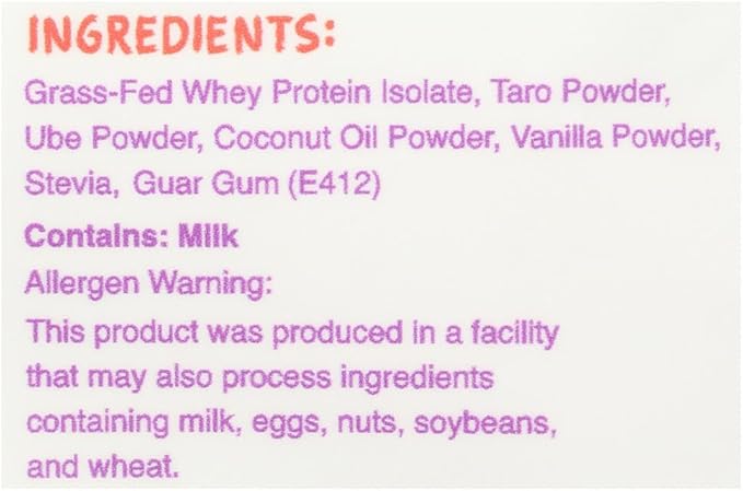 Lunar Lifts Nutrition Whey Protein Isolate Taro Ube 12.35 Ounce