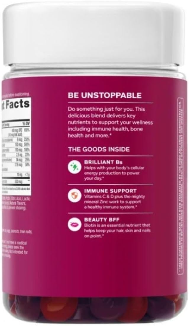 Multivitamin Gummies for Women’s Daily – Complete Blend of Vitamins A C D E B-Complex Folic Acid &amp Biotin – Berry Flavor – 200 Gummies