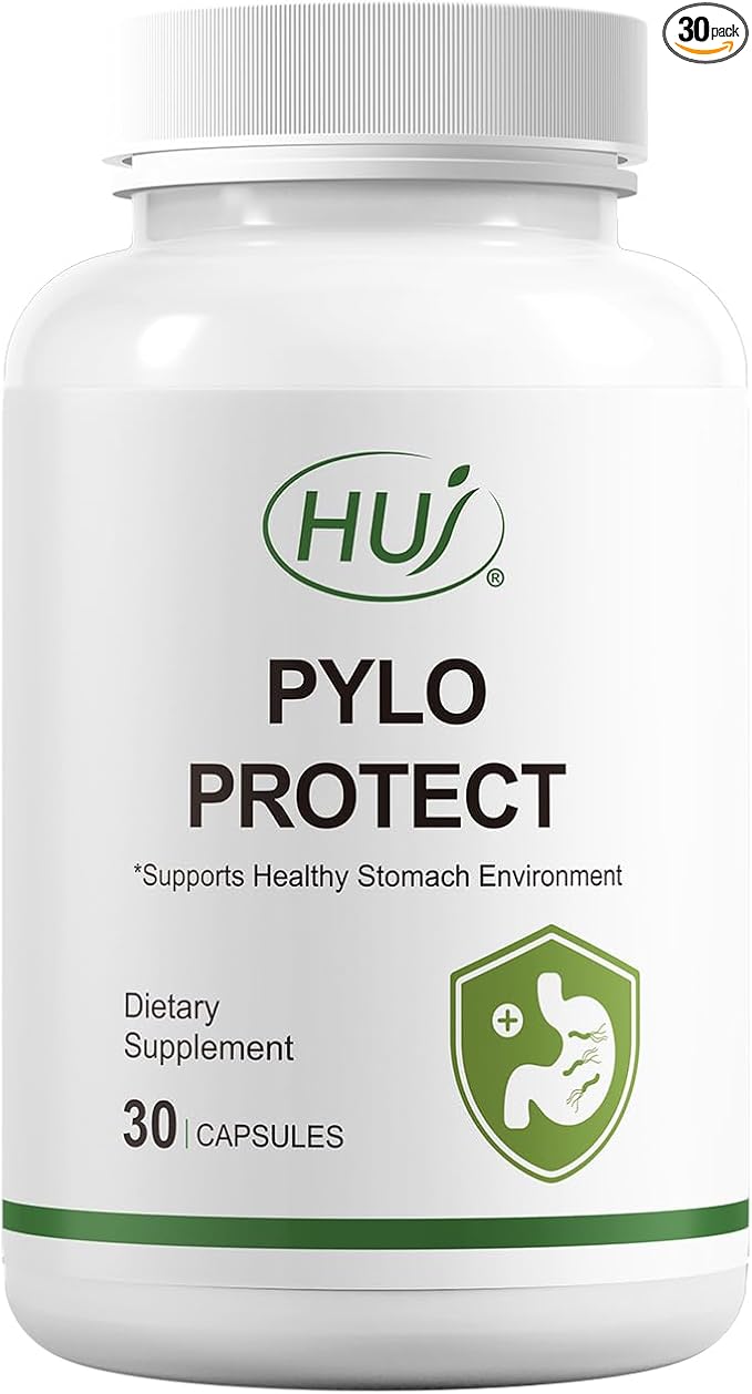 HUJ Pylo Protect - Lactobacillus Reuteri Supplement - Supports Healthy Stomach Environment - 30 Capsules