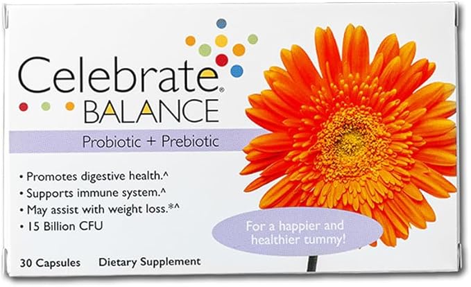 Celebrate Vitamins CelebrateONE 18 Multivitamin with Iron and Balance Probiotic + Prebiotic Capsules Bundle – Bariatric Vitamins for Post-Gastric Bypass &amp Sleeve Gastrectomy – Essential Digestive