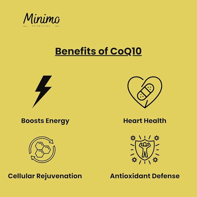 CoQ10 Ubiquinone 200mg 3rd Party Tested Optimally Absorbed Ubiquinone Vegan Gluten Free Dietary Supplement Support for Heart Health &amp Brain Function 30 Capsules