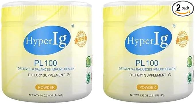 PL-100 Egg Protein Powder Hyperimmune Egg Supplement 140g – Immune Support Digestive Wellness Energy &amp Muscle Strength Gluten-Free