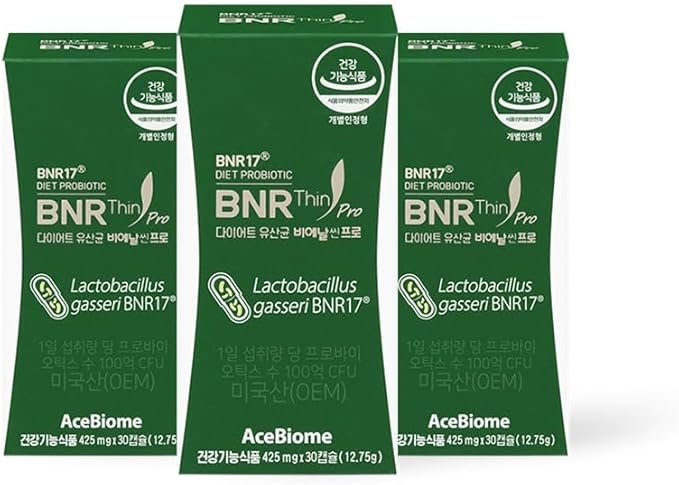 BNRThin Pro Lactobacillus Gasseri BNR17 10 Billion CFU Guaranteed Digestive Health 30Capsules x 3packs