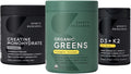 Sports Research® Organic Pineapple Coconut Greens - Digestive Health Natural Energy &amp Mood Support &amp Creatine Monohydrate &amp D3 5000iu with Vitamin K2 100mg