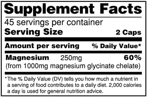 Groovy Bee® Magnesium Glycinate High Absorption 500mg 90 Caps