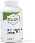 Professional Formulas Omega Plus – High-Potency EPA (720 mg) &amp DHA (480 mg) with Vitamins D3 + K2 – Supports Cardiovascular Immune Bone &amp Inflammatory Health – 120 Perles