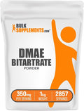 BulkSupplements.com DMAE Bitartrate Powder - Dimethylaminoethanol Bitartrate DMAE Supplement - Unflavored &amp Gluten Free 350mg per Serving 1kg (2.2 lbs) (Pack of 1)