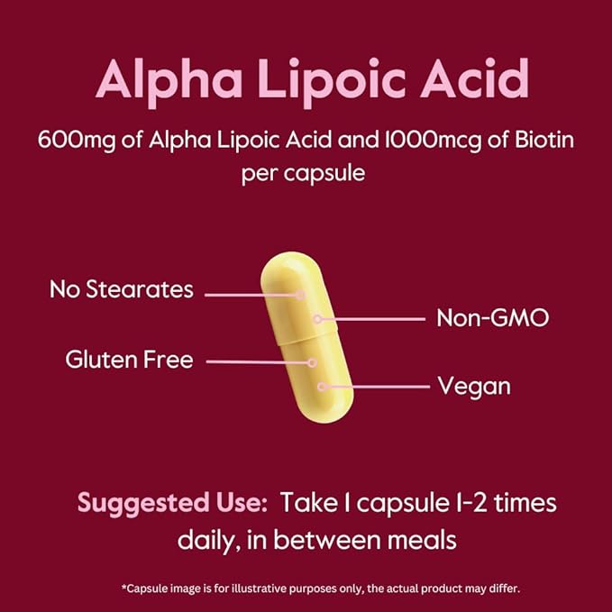 BESTVITE High Strength Alpha Lipoic Acid 600mg (per Capsule) with Biotin to Enhance Absorption (240 Vegetarian Capsules) (2 x 120) No Stearates - Vegan - Non GMO - Gluten Free