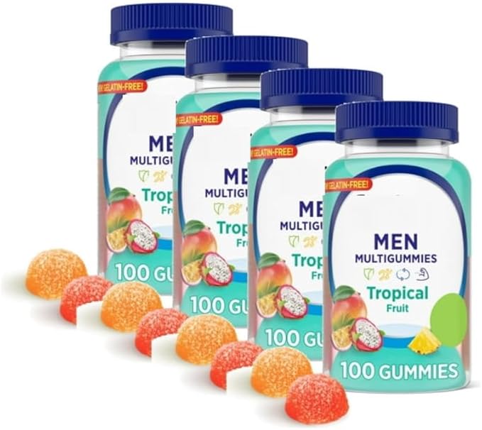 SEDLAV (4 Pack) Men's Multivitamin Gummies Immune Energy Healthy Appearance Support 100 Count 50 Day Supply Sticker