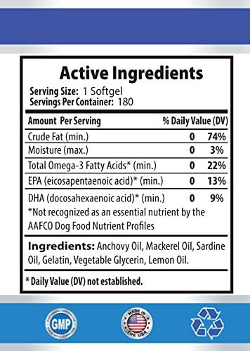 Skin Care for Dogs - Omega 3 - Advanced Complex - Health &amp Wellness - for Dogs - pet Omega Oil - 2 Bottle (360 Softgels)