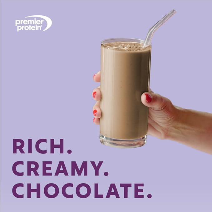 Premier Protein Powder Plus Fiber Chocolate 25g Protein 7g Fiber to Support Gut Health No Added Sugar (17 Servings)