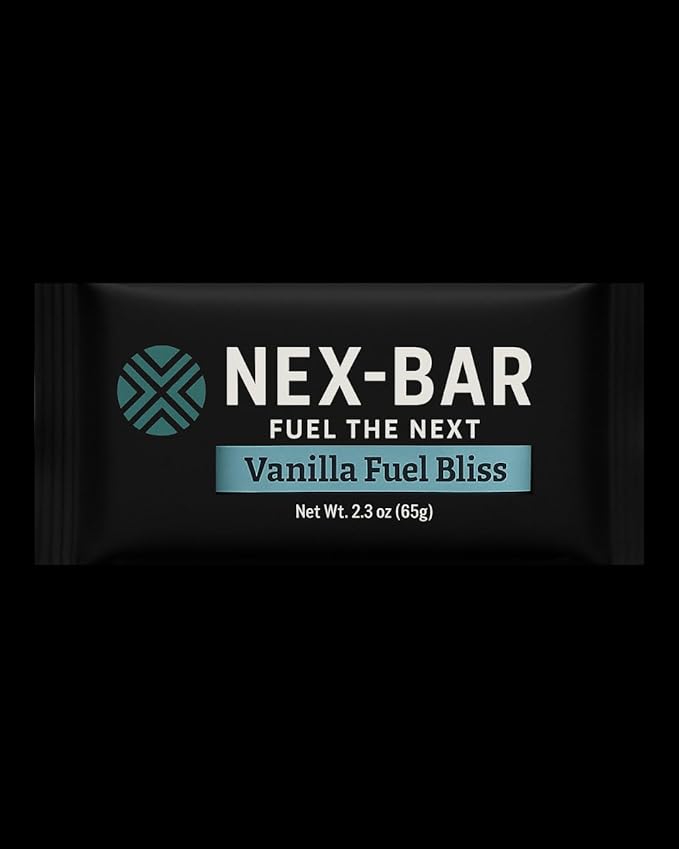 NEX-BAR Vanilla Fuel Bliss Protein Bars - 8 Pack (19G Protein) No Added Sugar No Artificial Sweeteners