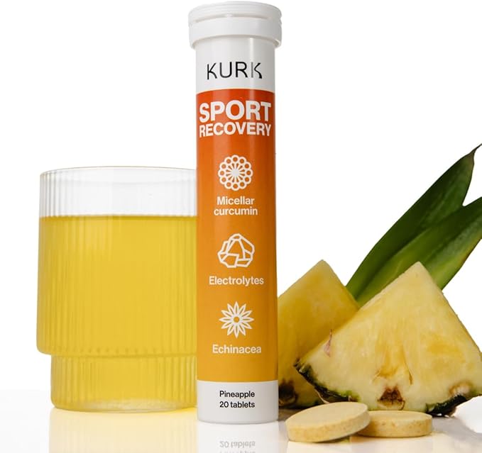 Kurk Vitamin D3 K2 Oral Spray (Peppermint 1 Fl Oz) Sport Electrolyte Tablets (Pineapple 20 Effervescent Tabs) Bundle
