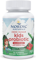 Nordic Naturals Zero Sugar Kids Probiotic Gummies - Strawberry Watermelon Flavor - 30 Gummies - Supports Digestive Wellness &amp Immune Health - Non-GMO - Third Party Tested - Vegan - 30 Servings