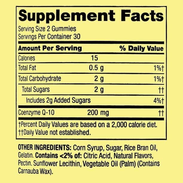 Spring Valley Coq10 200mg Gummies- Coenzyme Supplement for Adults 60 ct (Pack of 1) Set by Basket Goods