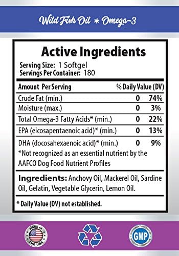 cat Omega 3 Supplement - Omega 3 - for Cats - Heart Brain and Joint Function - SOFTGELS - Joint Supplements for Cats - 1 Bottle (180 SOFTGELS)