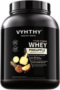 Pineapple Flavored Whey Protein Powder24g Protein per Serving Fast-Absorbing Concentrated whey Protein Low Sugar Gluten-Free Natural Flavor 3.5lbs(56oz)