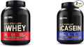 Optimum Nutrition Gold Standard 100% Micellar Casein Protein Powder &amp Gold Standard 100% Whey Protein Powder Extreme Milk Chocolate 5 Pound (Packaging May Vary)