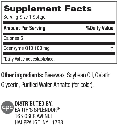 Earth's Splendor CoQ10 100 mg Softgels + Vitamin B Complex Tablets – Cellular Energy Production Metabolic Support &amp Daily Vitality Non-GMO No Artificial Colors or Flavors