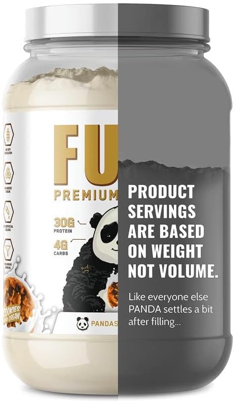 Underground Bio Labs Panda Fuel Premium Protein WheyHydrolyzed CollagenCaseinProbiotics Enzymes Keto FriendlyTime Release 25 Servings (2.5 Pound Cookies &amp Cream)