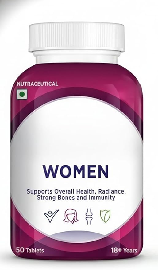 Women Multivitamin with Biotin Vitamin C &amp 21 Nutrients for Overall Health Radiance Strong Bones &amp Immunity 50 Tablets