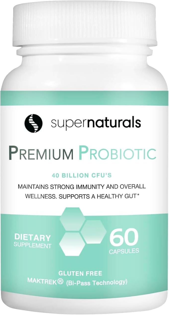 Premium Probiotics 40 Billion CFU Probiotics for Digestive Health Made with MAKTrek Bipass Technology Women &amp Mens Probiotics for Gut Health 60 Probiotic Capsules