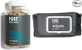 Pure for Men Original Vegan Cleanliness Fiber Supplement 120 Capsules Eco-Responsible Stay Ready Wipes with Micellar and Aloe (48 Count)