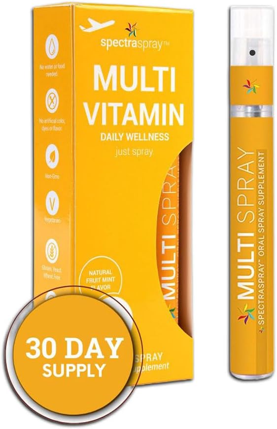 Spectraspray Multi Vitamin Pack - Oral Spray Essential Vitamins B12 D3 &amp Biotin | Mens Multivitamin | Women's Multivitamin | GLP-1 Nutrition Support 30 Day Supply per Spray