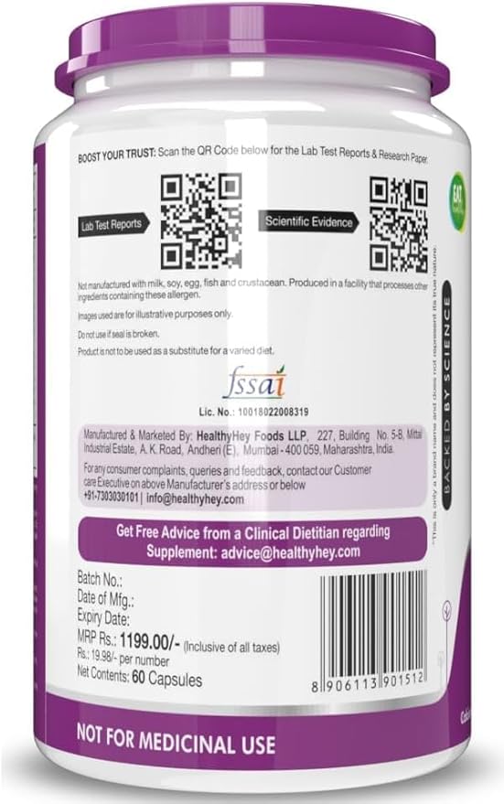 Vegan Calcium with Magnesium Vitamin D3 &amp Vitamin K2- Mk7 - BoneMax - Bone Health Complex - 60 Vegetable Capsules