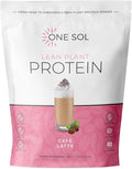 One Sol Lean Plant-Based Protein Powder Pea &amp Brown Rice Protein Low Carb Vegan Friendly - Gluten Lactose &amp Soy Free - No Added Sugar Non-GMO Clean Nutrition No Bloating (Latte)