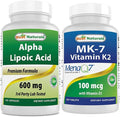 Best Naturals Alpha Lipoic Acid 600 mg &amp Vitamin K2 (MK7) with D3