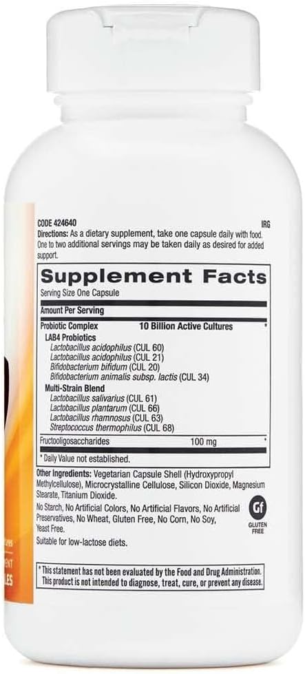 GNC Probiotic Complex Daily Need with 10 Billion CFUs | 8 Unique Strains Including Clinically Studied Probiotics May Provide Digestive &amp Immune Support Vegetarian | 90 Capsules