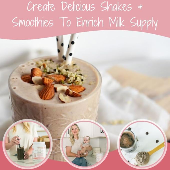 MILK DUST Protein Powder 660g | Breastfeeding Powder for Nursing Moms | Lactation Support Pea Powder | Vegan &amp Dairy-Free | Fudge Brownie | 22 Servings