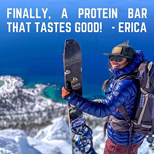 Tahoe Trail Bar Plant-Based Natural Energy Bar (2.22 Ounce Protein Bar 12 Count) High Protein Non-GMO Gluten-Free Vegan Healthy Snacks - Peanut Butter Chocolate