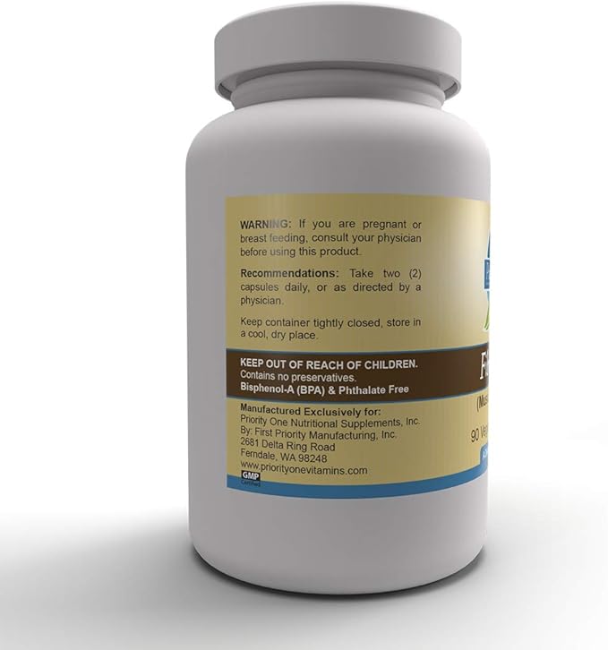 Priority One Vitamins Fibo Plus 90 Capsules - Magnesium Muscle Formula*