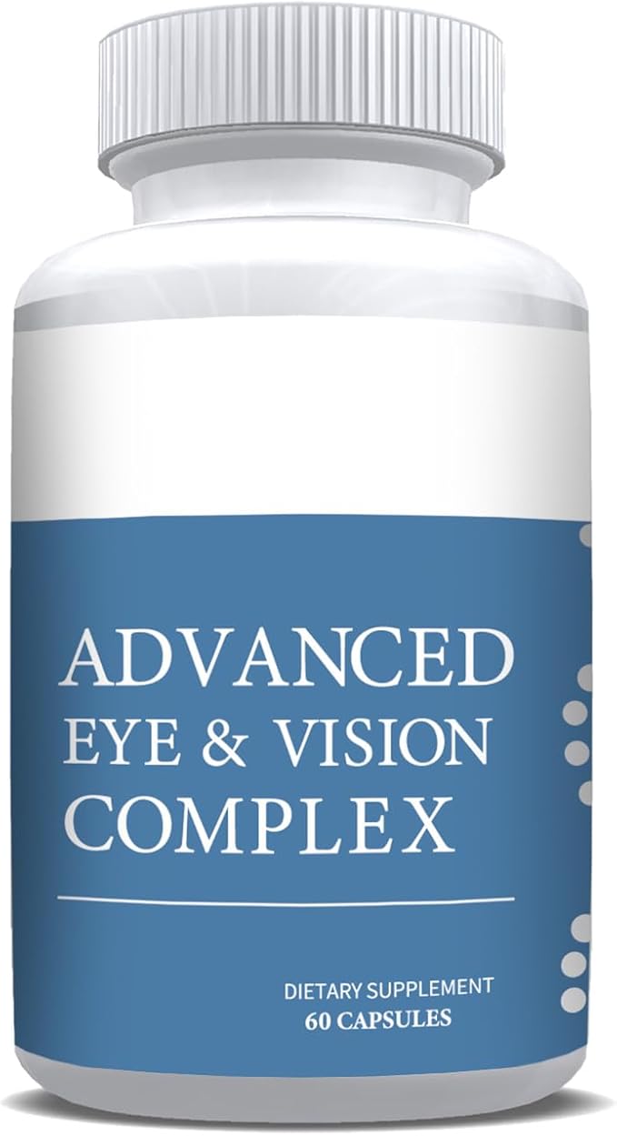 #1 Complete Research Vision Formula Advanced Eye Health Vitamin &amp Mineral Supplements for Adults w/Bilberry Lutein Zeaxanthin Lycopene Resveratrol | Supports Eye Strain Dry Eyes 60 Capsules