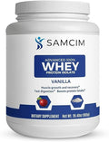 Advanced 100% Whey Protein Isolate Vanilla Flavor Protein Powder Supplement