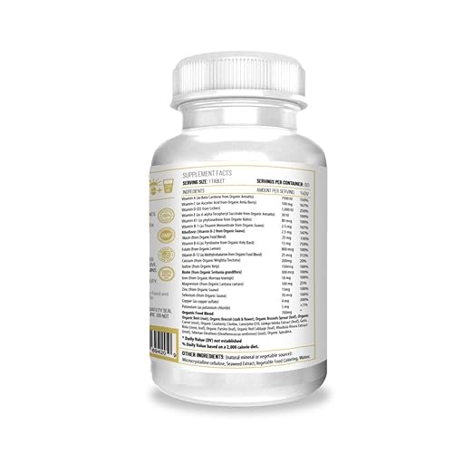 Actif Organic Multivitamin for Women Age 30+ with 30 Organic Vitamins and Organic Herbs Non-GMO Made in USA 2-Month Supply
