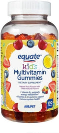Equate Kids Multivitamin Gummies Natural Fruit Flavors 190 Count (Pack of 1) Sticker