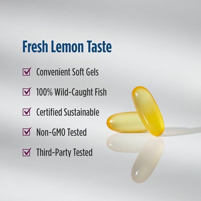 Nordic Naturals Complete Omega Lemon Flavor - 180 Soft Gels - 565 mg Omega-3 - EPA &amp DHA with Added GLA - Healthy Skin Cognition &amp Positive Mood - Non-GMO - 90 Servings