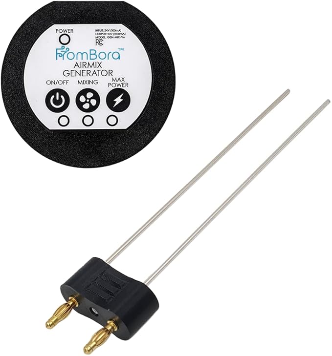 AirMix Colloidal Silver Generator Kit + 1pc 12ga 6 Spare Silver Pair