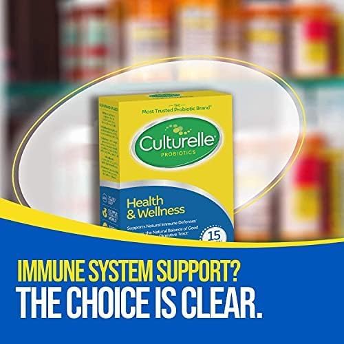 Culturelle Health &amp Wellness Daily Probiotic Supplement For Men &amp Women Helps Support Your Immune System Occasional Diarrhea Gas &amp Bloating 15 Billion CFUs Non-GMO 50 Count