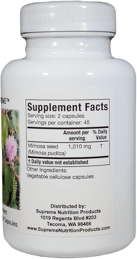 Supreme Nutrition Mimosa Supreme 90 Pure Mimosa Pudica Seed Capsules (Pack of 2)